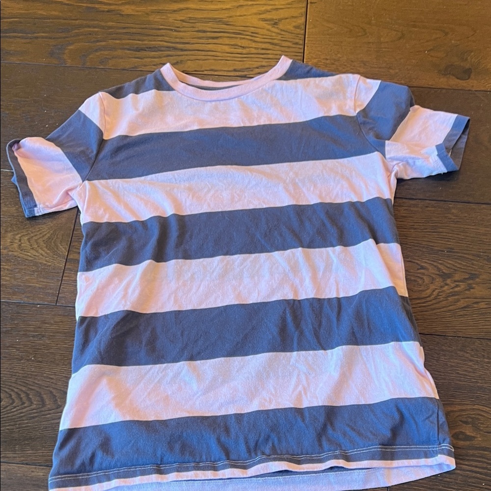 Striped Kids Shirt - Blue and Pink